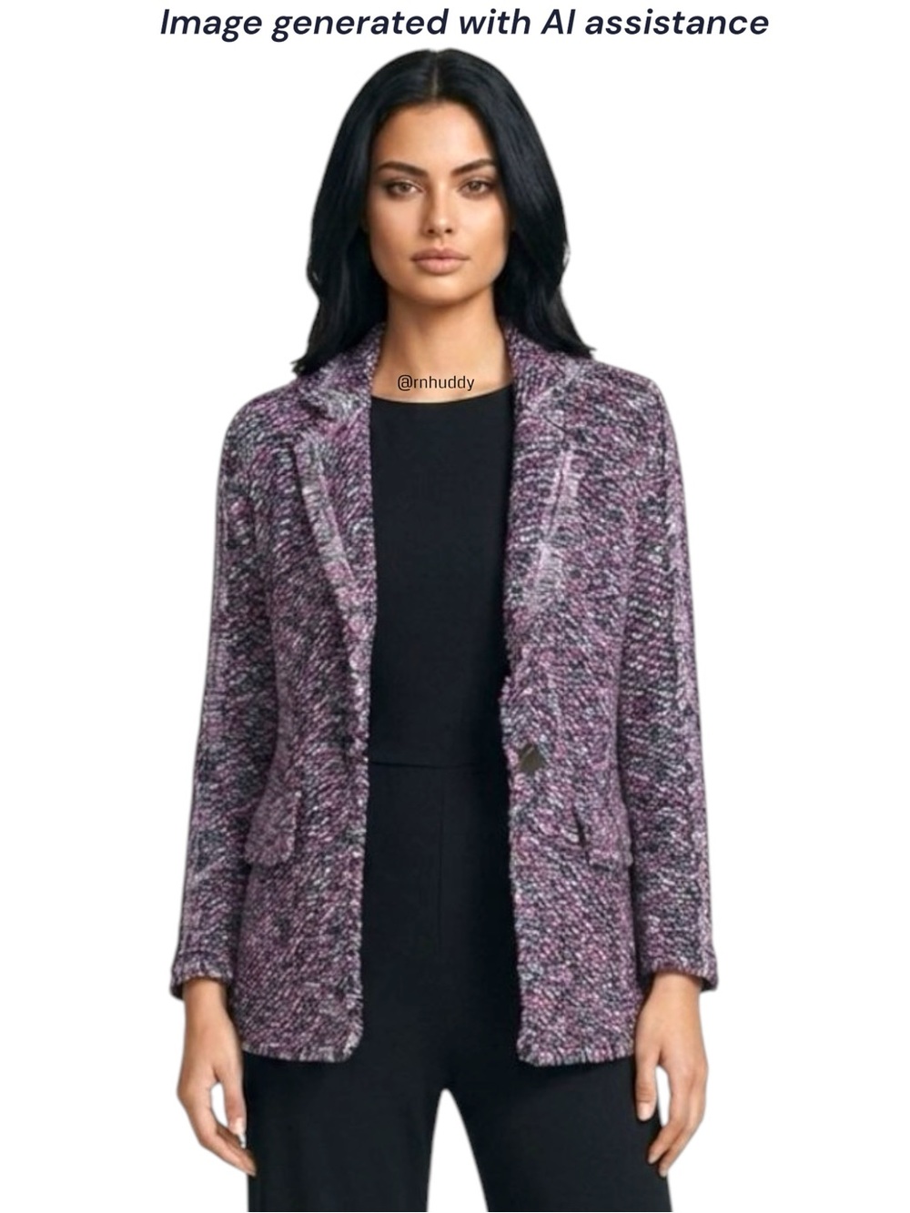 Chicos petite M cool-toned woven cardigan/blazer